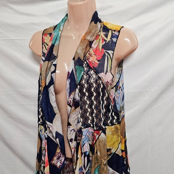 Soft Surrounding Patchwork Boho Vest Women Size M Multicolor - Picture 3 of 13